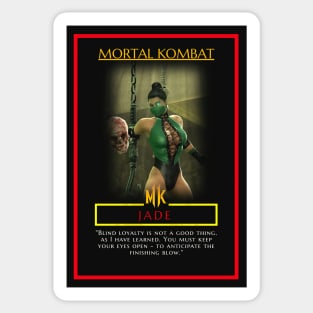 Jade Mortal Kombat Fighters, Poster,mask and more. Sticker